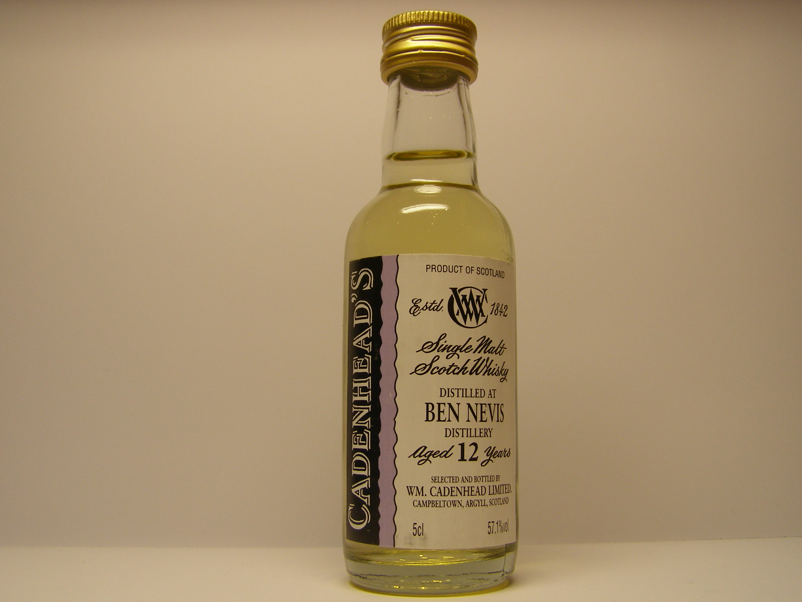 SMSW 12yo "Cadenhead´s" 5cl 57,1%vol